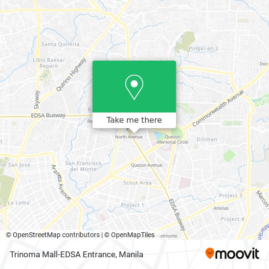 Trinoma Mall-EDSA Entrance map