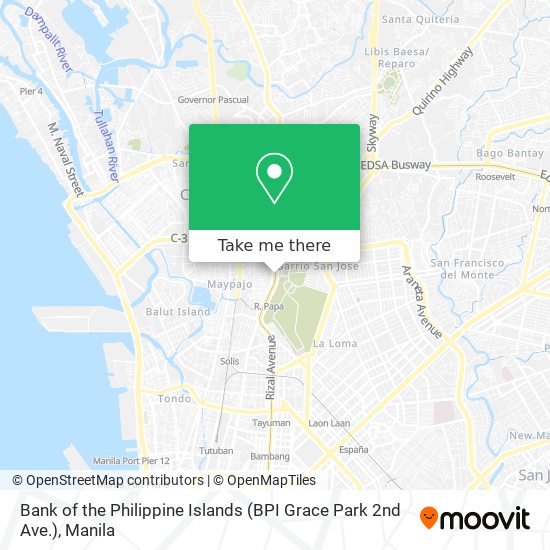 Bank of the Philippine Islands (BPI Grace Park 2nd Ave.) map