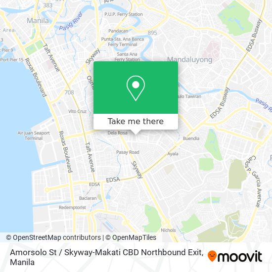 Amorsolo St / Skyway-Makati CBD Northbound Exit map