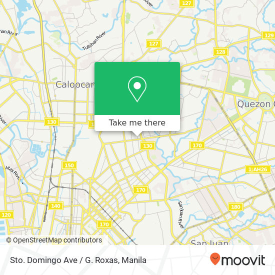 Sto. Domingo Ave / G. Roxas map