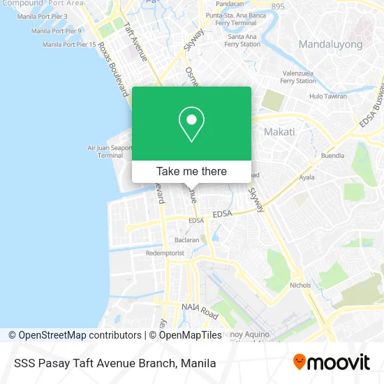 SSS Pasay Taft Avenue Branch map