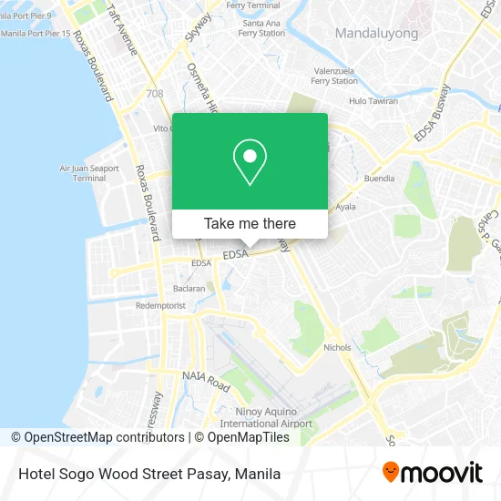 Hotel Sogo Wood Street Pasay map