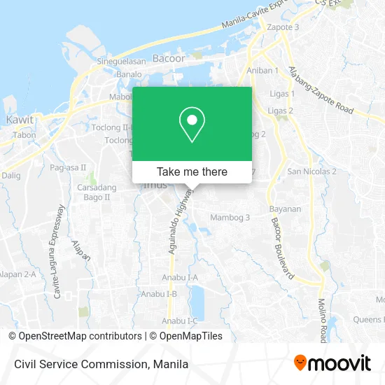 Civil Service Commission map