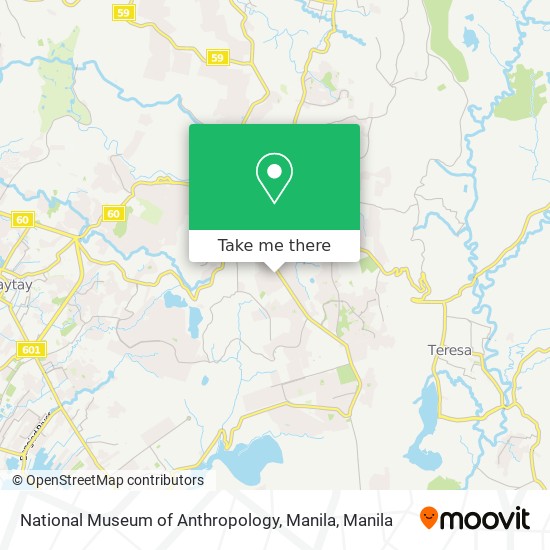 National Museum of Anthropology, Manila map