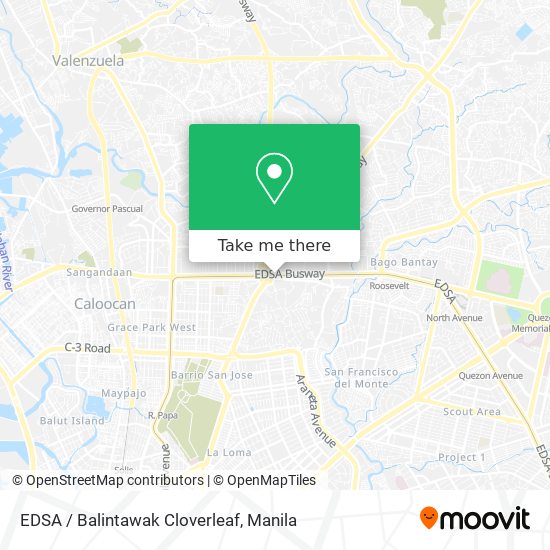 EDSA / Balintawak Cloverleaf map