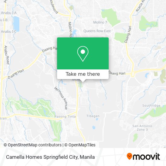 Camella Homes Springfield City map