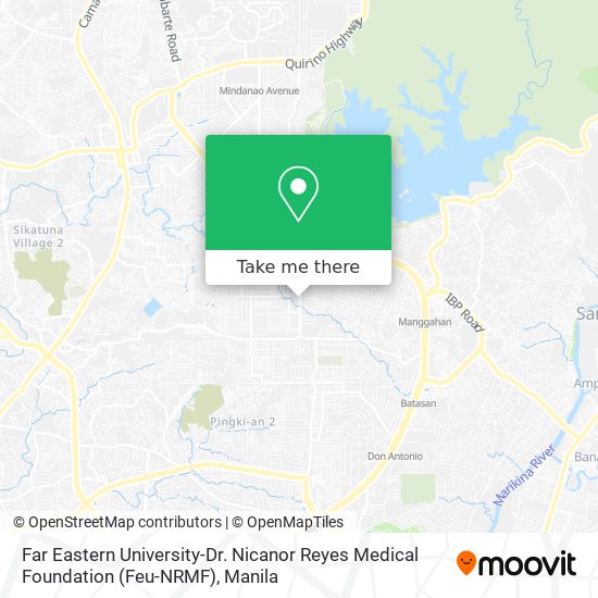Far Eastern University-Dr. Nicanor Reyes Medical Foundation (Feu-NRMF) map