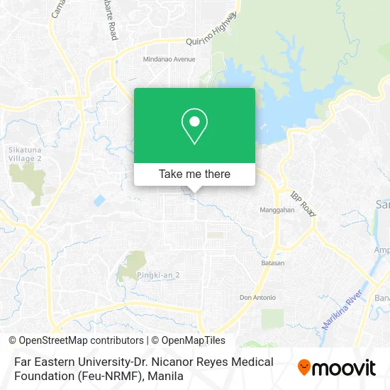 Far Eastern University-Dr. Nicanor Reyes Medical Foundation (Feu-NRMF) map