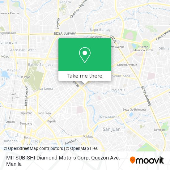 MITSUBISHI Diamond Motors Corp. Quezon Ave map