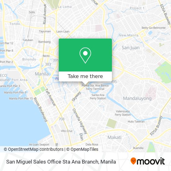 San Miguel Sales Office Sta Ana Branch map