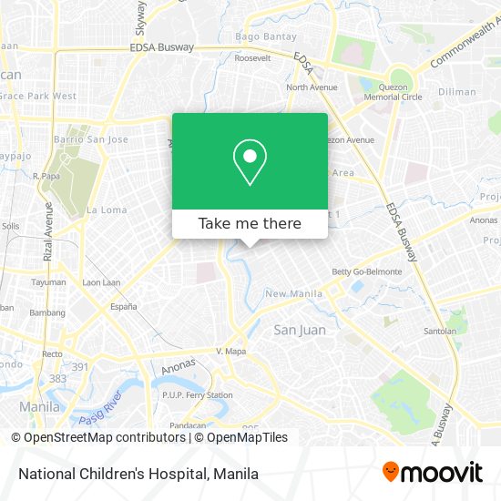 National Children's Hospital map