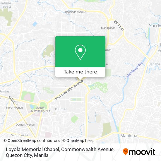 Loyola Memorial Chapel, Commonwealth Avenue, Quezon City map