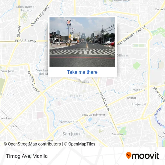 Timog Ave map