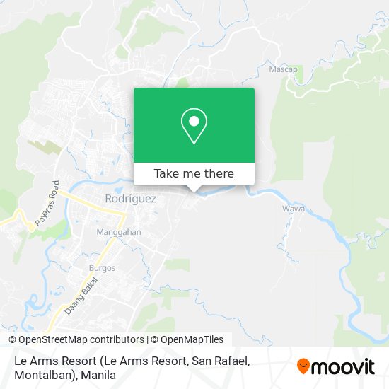 Le Arms Resort (Le Arms Resort, San Rafael, Montalban) map