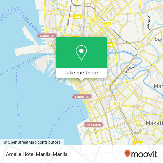 Amelie Hotel Manila map