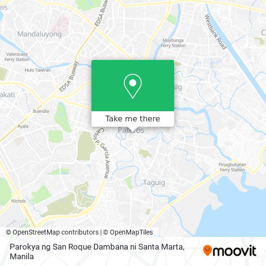 Parokya ng San Roque Dambana ni Santa Marta map