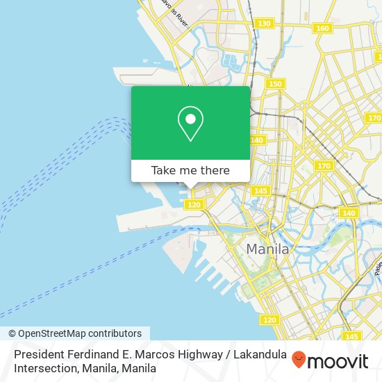 President Ferdinand E. Marcos Highway / Lakandula Intersection, Manila map
