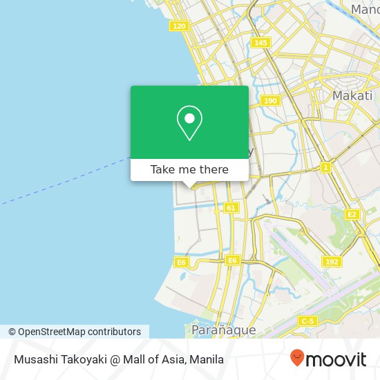 Musashi Takoyaki @ Mall of Asia map