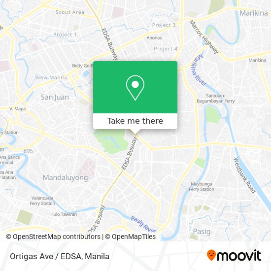 Ortigas Ave / EDSA map