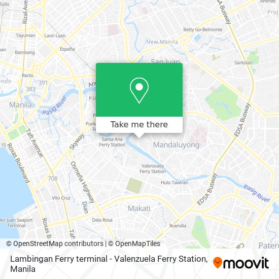 Lambingan Ferry terminal - Valenzuela Ferry Station map