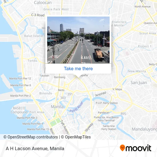 A H Lacson Avenue map