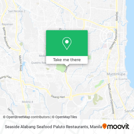 Seaside Alabang Seafood Paluto Restaurants map