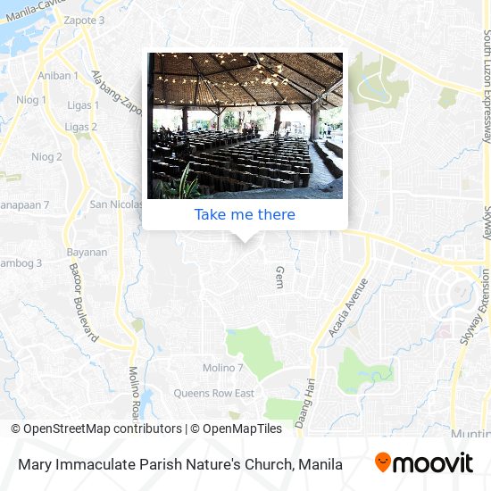 Mary Immaculate Parish Nature's Church map