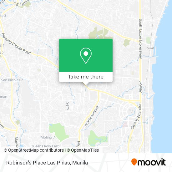 Robinson's Place Las Piñas map