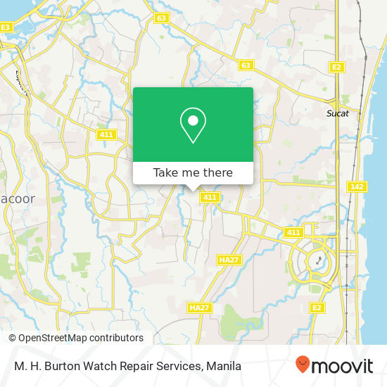 M. H. Burton Watch Repair Services map