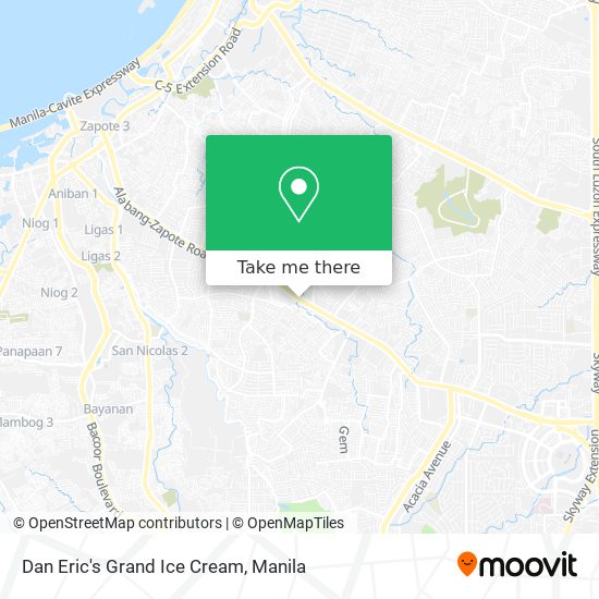 Dan Eric's Grand Ice Cream map