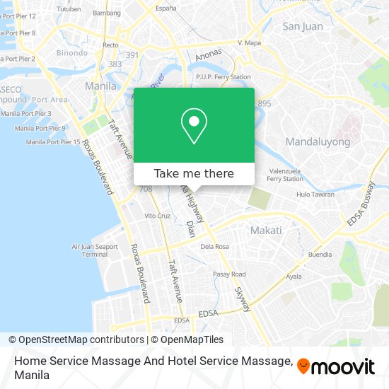 Home Service Massage And Hotel Service Massage map