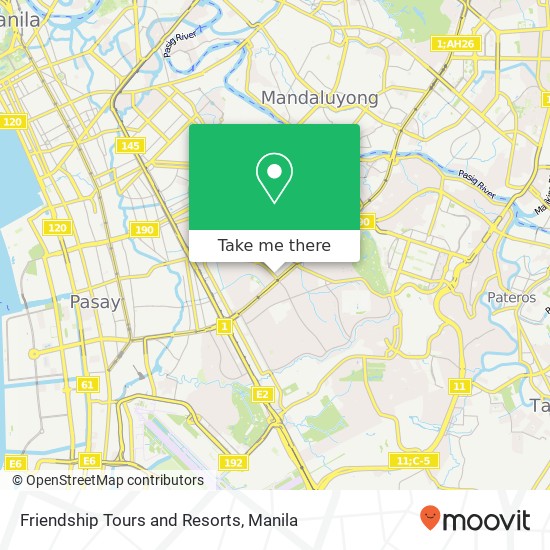 Friendship Tours and Resorts map