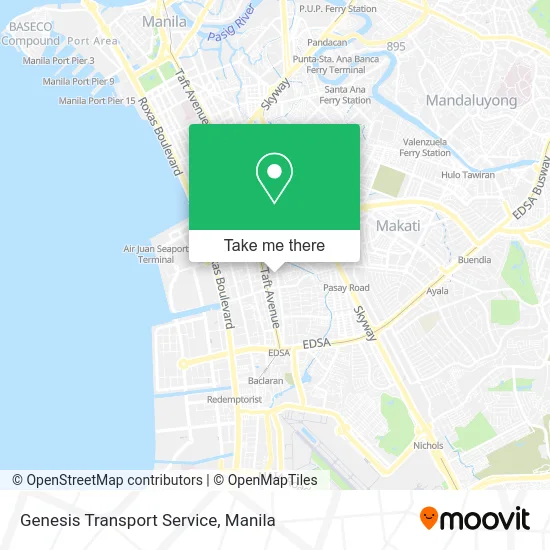 Genesis Transport Service map