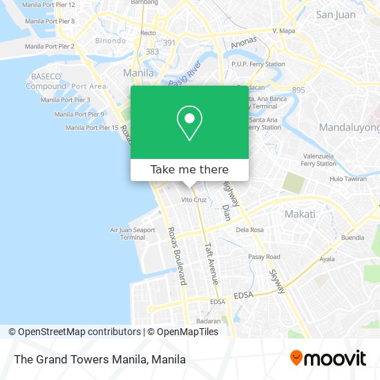 The Grand Towers Manila map