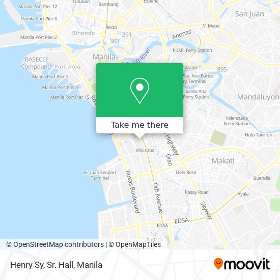 Henry Sy, Sr. Hall map