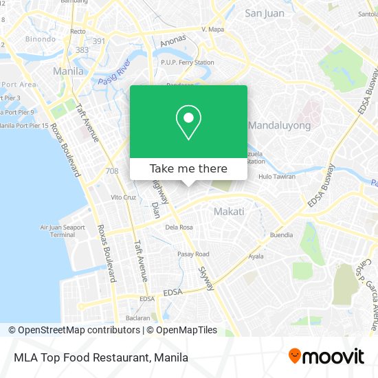 MLA Top Food Restaurant map