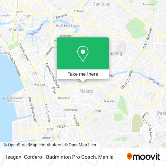 Isagani Cordero - Badminton Pro Coach map