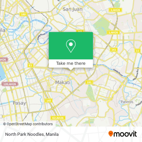 North Park Noodles map