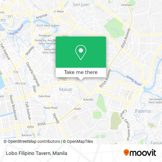 Lobo Filipino Tavern map