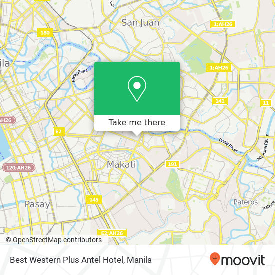 Best Western Plus Antel Hotel map