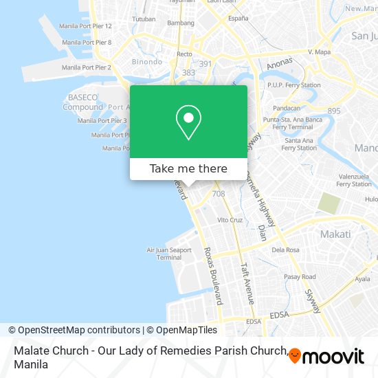 Malate Church -  Our Lady of Remedies Parish Church map