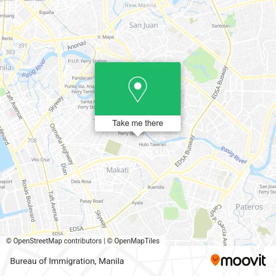 Bureau of Immigration map