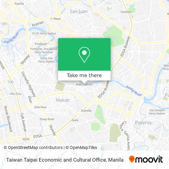Taiwan Taipei Economic and Cultural Office map
