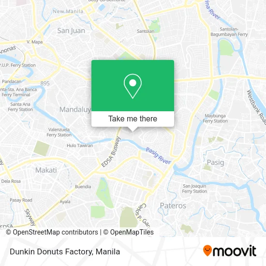 Dunkin Donuts Factory map