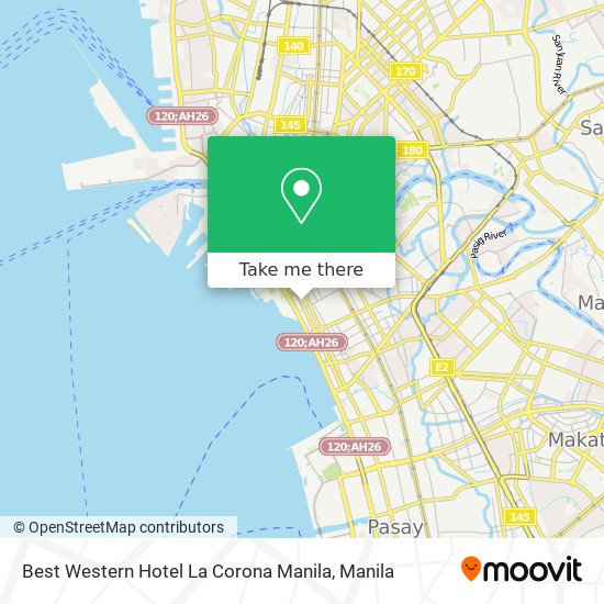 Best Western Hotel La Corona Manila map