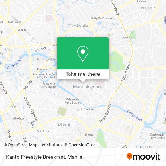 Kanto Freestyle Breakfast map