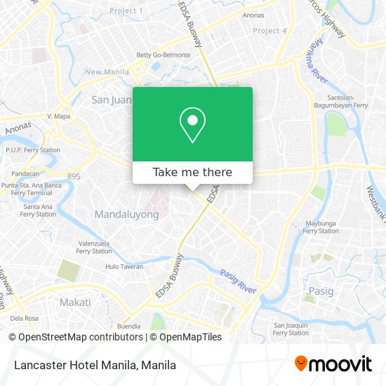 Lancaster Hotel Manila map