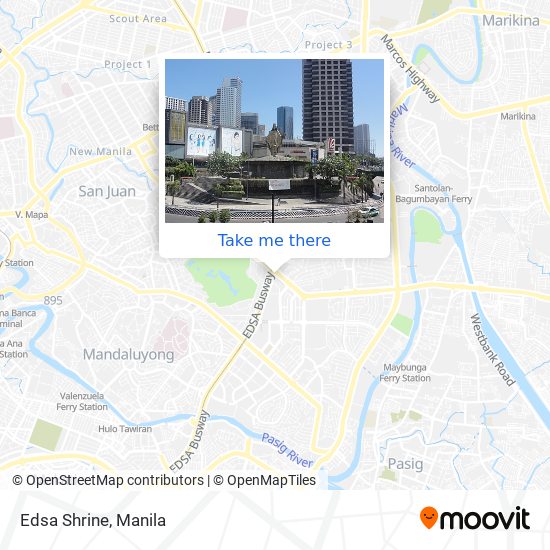 Edsa Shrine map
