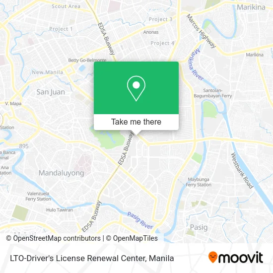 LTO-Driver's License Renewal Center map