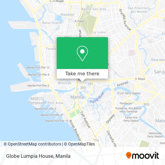 Globe Lumpia House map